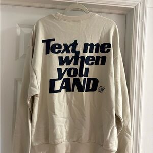 Lonely ghost 'Text Me When You Land' Crewneck Sweatshirt
